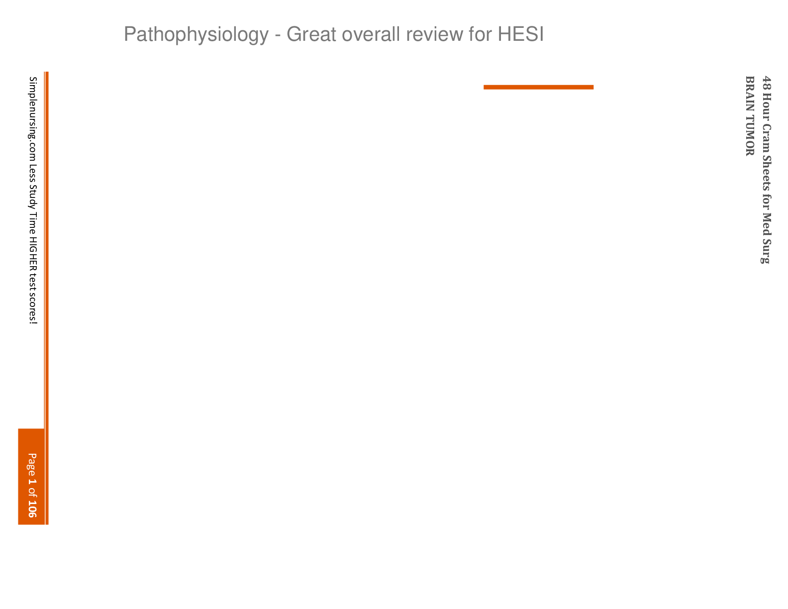 Preview image of Pathophysiology-Quick revision Notes for HESI-2021 document